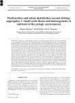 Fluid motion and solute distribution around sinking aggregates. I