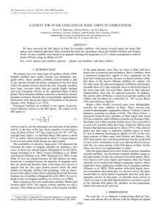 a survey for outer satellites of mars: limits to