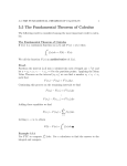 5.5 The Fundamental Theorem of Calculus