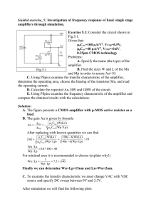 Investigation of frequency response of basic single stage amplifiers