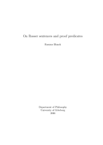 On Rosser sentences and proof predicates