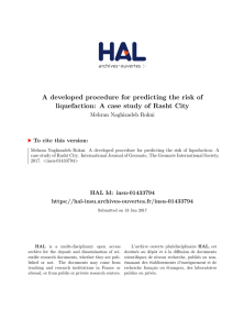 A developed procedure for predicting the risk of liquefaction: A case