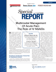 Multimodal Management Of Acute Pain: The Role of IV NSAIDs