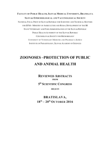 ZOONOSES –PROTECTION OF PUBLIC AND ANIMAL HEALTH