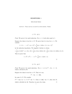 P 5. #1.1 Proof. n N - Department of Mathematics