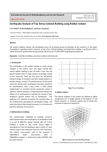 Earthquake Analysis of Top Storey Isolated Building using Rubber