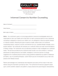 Informed Consent to Nutrition Counseling