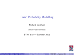 Basic Probability Modelling