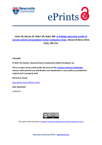 A multiple regression model of normal central and peripheral motor