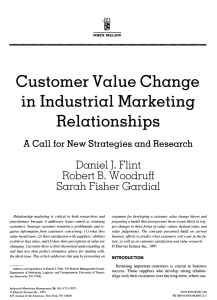 Customer Value Change in Industrial Marketing Relationships