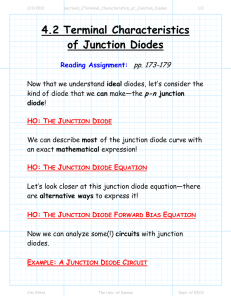 4.2 Terminal Characteristics of Junction Diodes