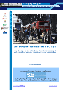 Land transport`s contribution to a 2°C target