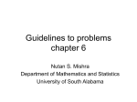 Guidelines to problems chapter 6