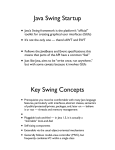Java Swing Startup Key Swing Concepts