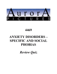 4469 ANXIETY DISORDERS – SPECIFIC AND SOCIAL PHOBIAS