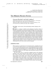 the mirror-neuron system - UCSF Center for Integrative Neuroscience