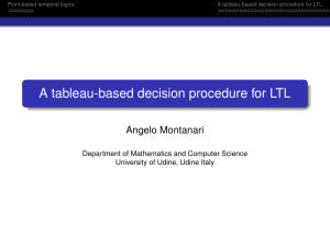 A tableau-based decision procedure for LTL