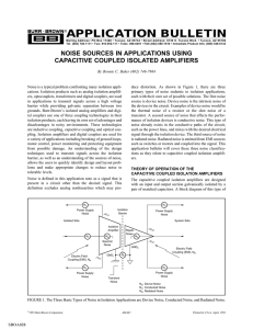 noise sources in applications using capacitive coupled isolated