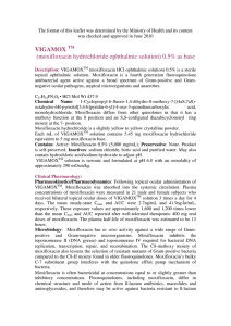 VIGAMOX (moxifloxacin hydrochloride ophthalmic solution) 0.5% as