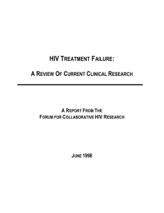 HIV Treatment Failure - Forum for Collaborative HIV Research