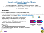 Magnetic and Electronic Properties of Organic Semiconductors