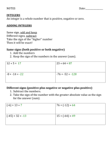 adding integers