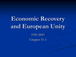 Economic Recovery and European Unity