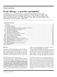 Food allergy: a practice parameter