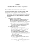 Planetary Observations Lab Supplement