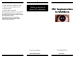 IOL Implantation in Children - VISION 2020 e