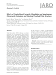 Research Article Effects of Contralateral Acoustic Stimulation on