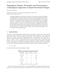 Topological Charges, Prequarks and Presymmetry: a