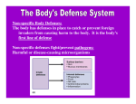 Non-specific Body Defenses: The body has defenses in place to