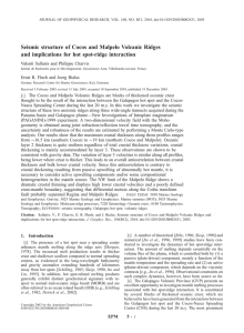 Seismic structure of Cocos and Malpelo Volcanic Ridges and