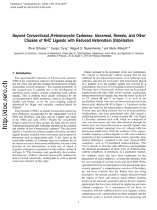 Beyond Conventional N-Heterocyclic Carbenes