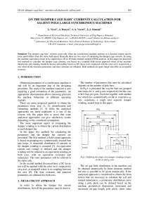 on the damper cage bars` currents calculation for salient pole large