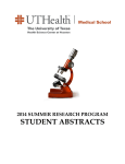 STUDENT ABSTRACTS - McGovern Medical School