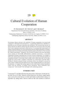 Cultural Evolution of Human Cooperation