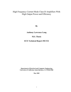 High Frequency Current Mode Class-D Amplifiers With High Power