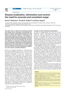 Disease eradication, elimination and control: the need for accurate