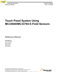 MC33794 E-field Sensor Reference Manual