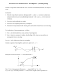 Derivation of the One-Dimensional Wave Equation (Vibrating String)