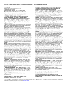 ARVO 2013 Annual Meeting Abstracts by Scientific Section/Group