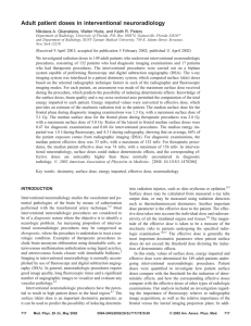 Adult patient doses in interventional neuroradiology