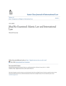 Jihad Re-Examined: Islamic Law and International Law