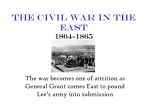 The Civil War in the East 1864-1865