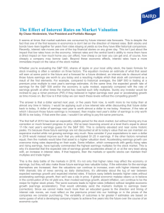 The Effect of Interest Rates on Market Valuation
