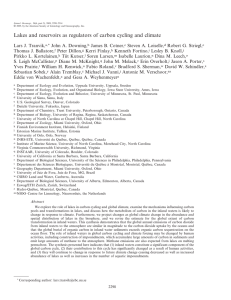 Lakes and reservoirs as regulators of carbon cycling and climate