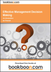 Effective Management Decision Making