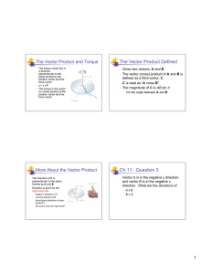 The Vector Product Defined Ch 11: Question 3
